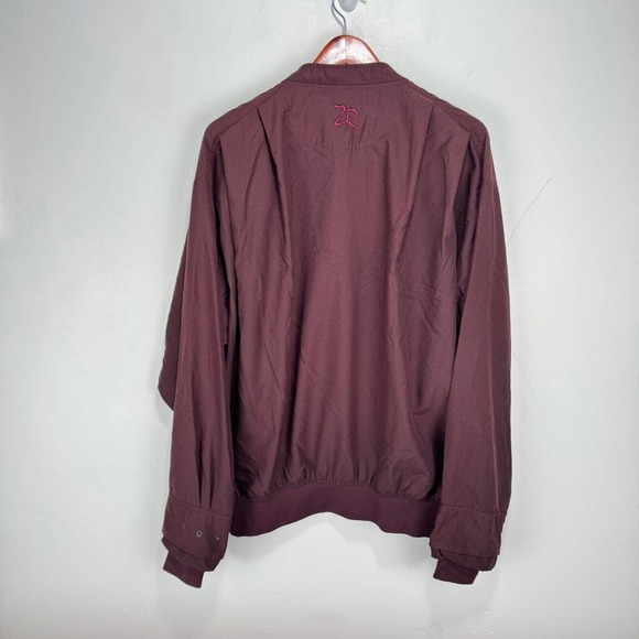 Zero Restriction Golf‎ Windbreaker Jacket Men Medium Maroon Microfiber Pockets - Picture 8 of 11